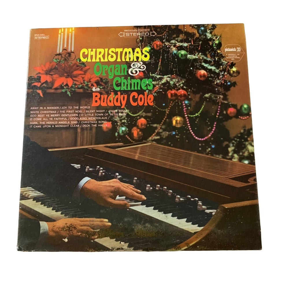 Buddy Cole Christmas Organ & Chimes Vinyl LP Pickwick 33 Records Holiday
